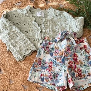 Zara 11-12 Cropped Sweater and Short set.